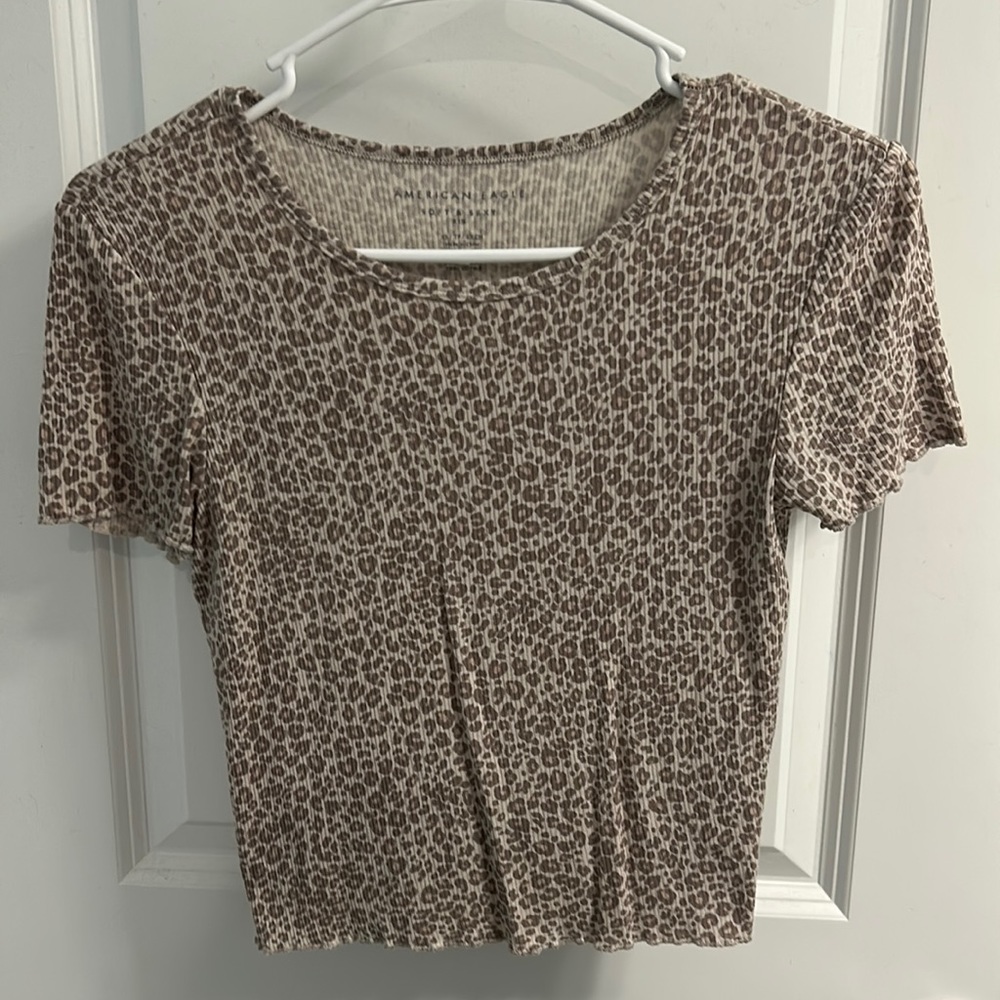 AE leopard print crop top